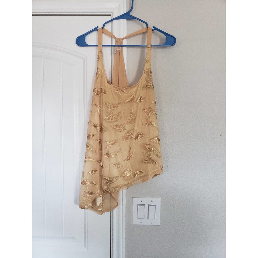Gianni Bini A line gold tank blouse size M